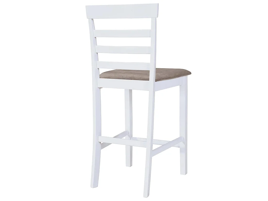 Chaises de bar lot de 2 blanc tissu