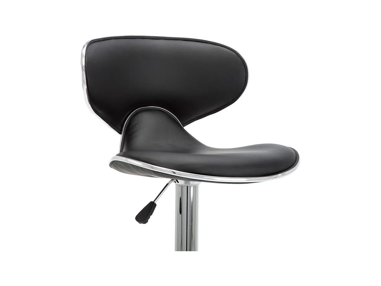 Tabourets de bar 2 pcs noir similicuir