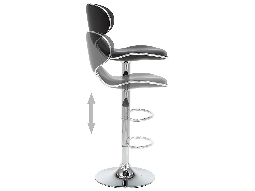 Bancos de bar 2 pcs couro artificial preto