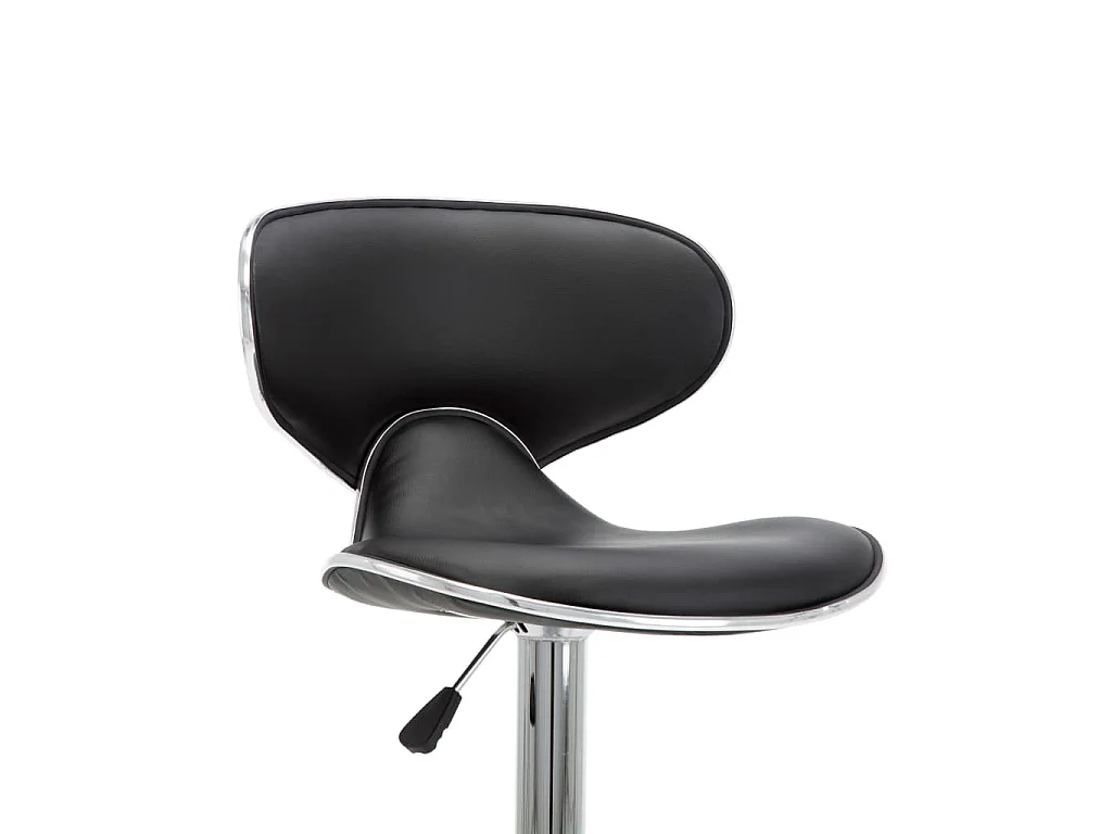 Bancos de bar 2 pcs couro artificial preto