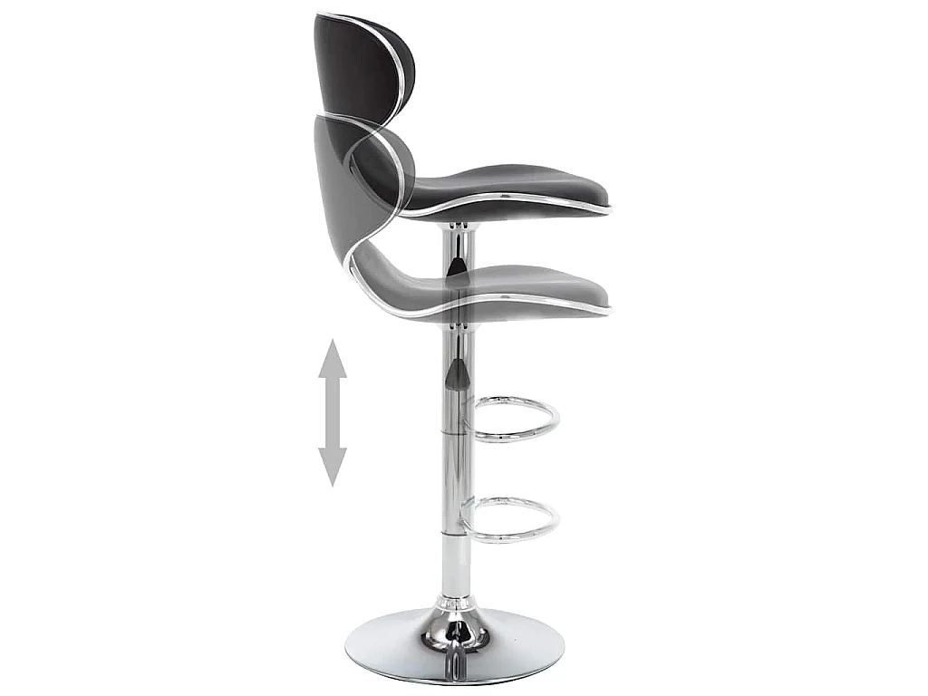 Bancos de bar 2 pcs couro artificial preto