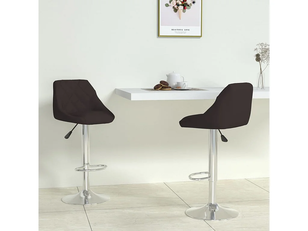 Barhocker 2 Stk. Schwarz Kunstleder