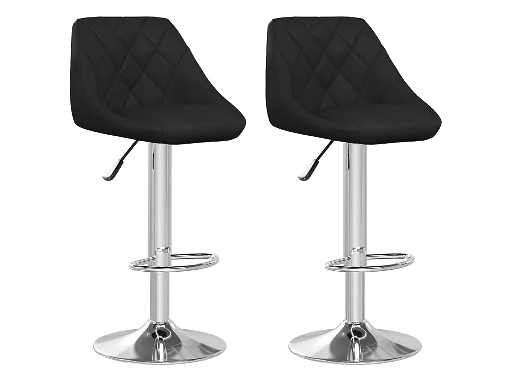 Barstoelen 2 st kunstleer zwart