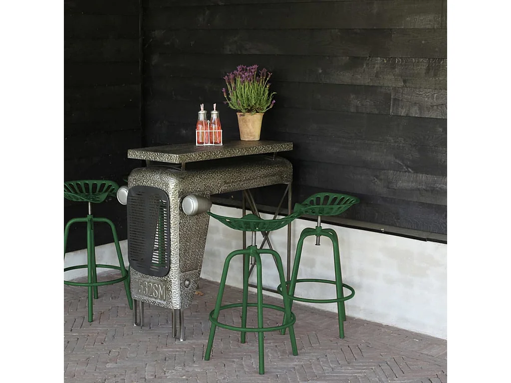 Chaise de tracteur de bar vert