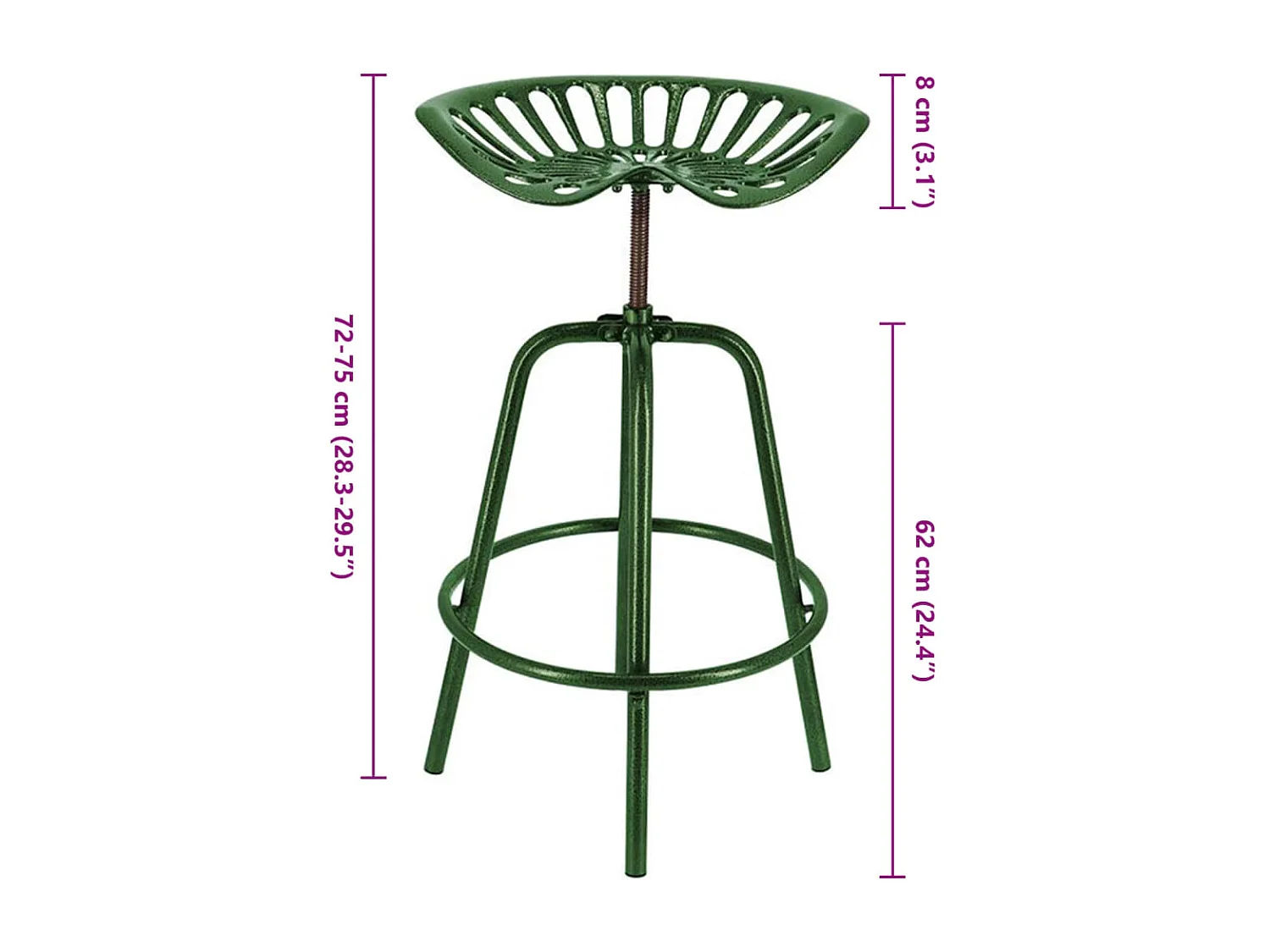 Chaise de tracteur de bar vert