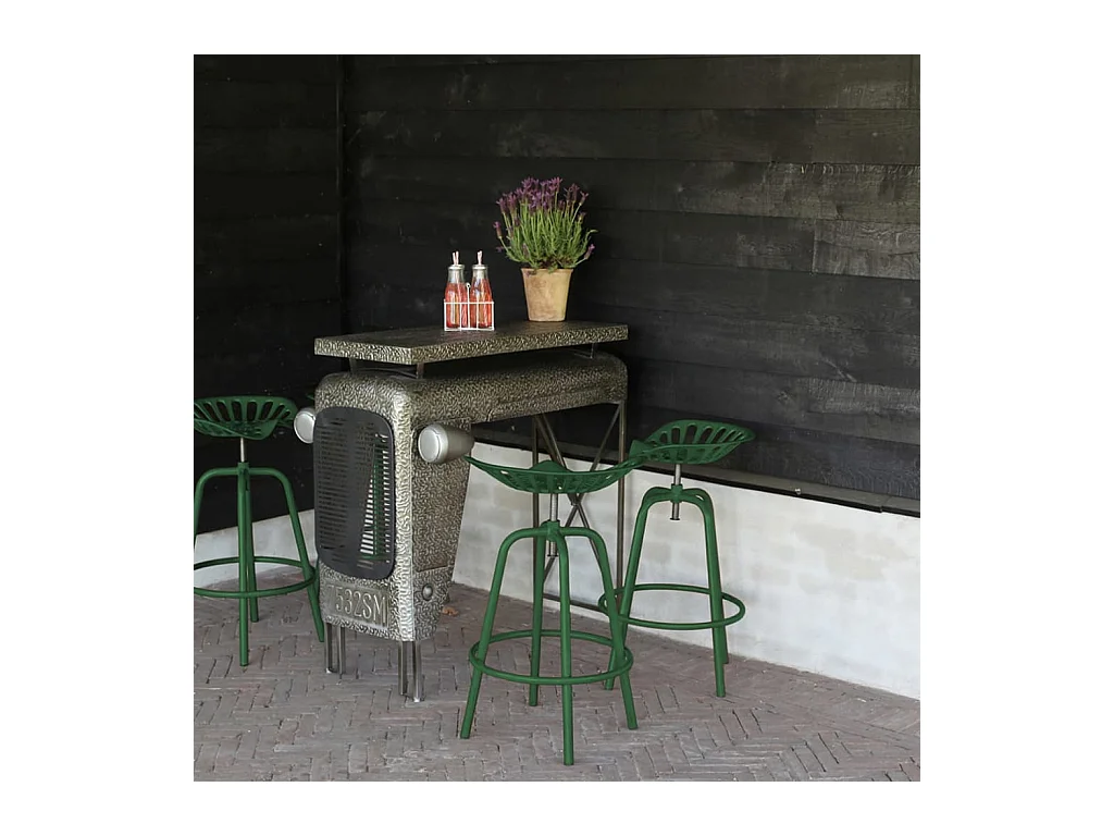 Chaise de tracteur de bar vert