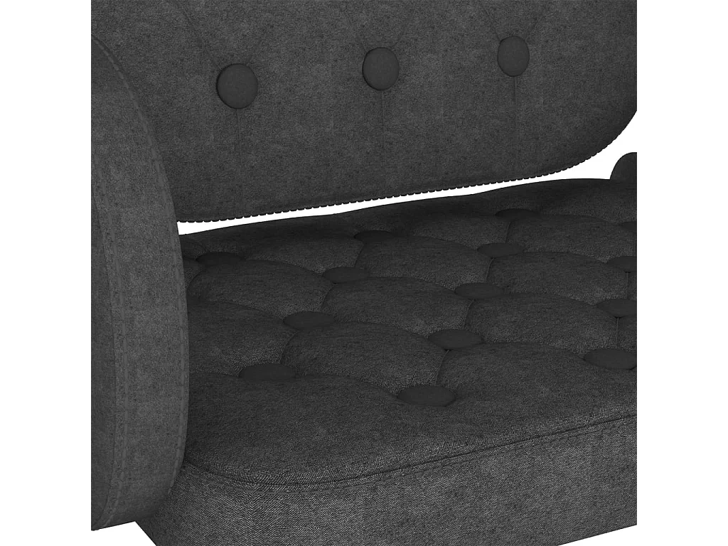 Tabourets de bar lot de 2 gris foncé tissu