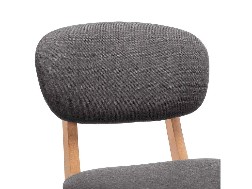 Tabourets de bar lot de 2 gris foncé tissu