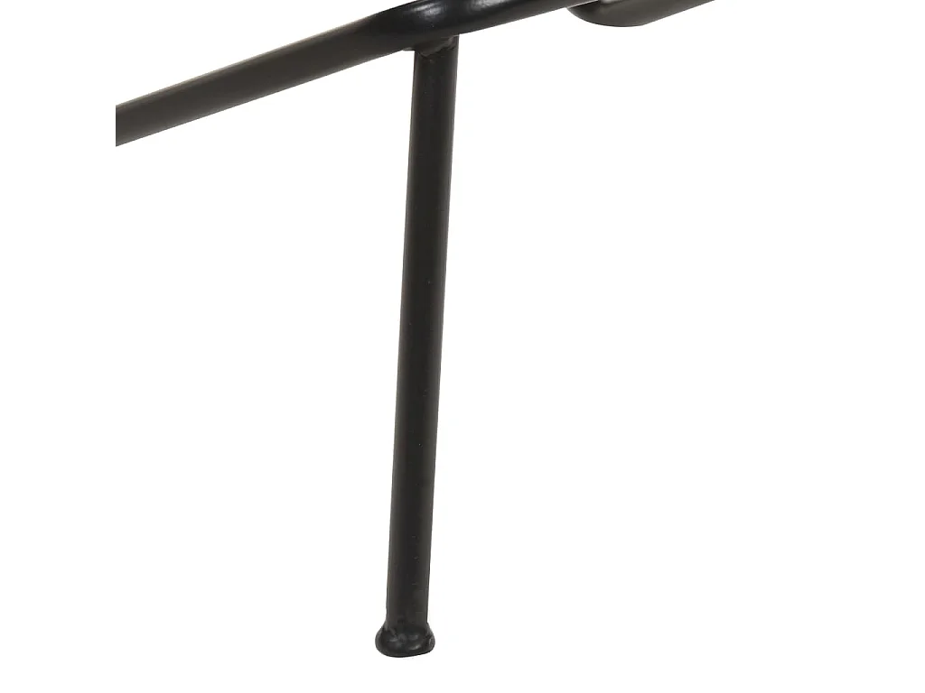 Tabourets de bar lot de 4 noir cuir véritable