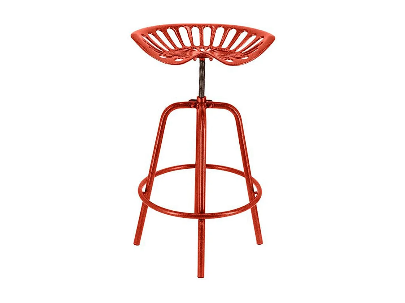 Chaise de tracteur de bar rouge