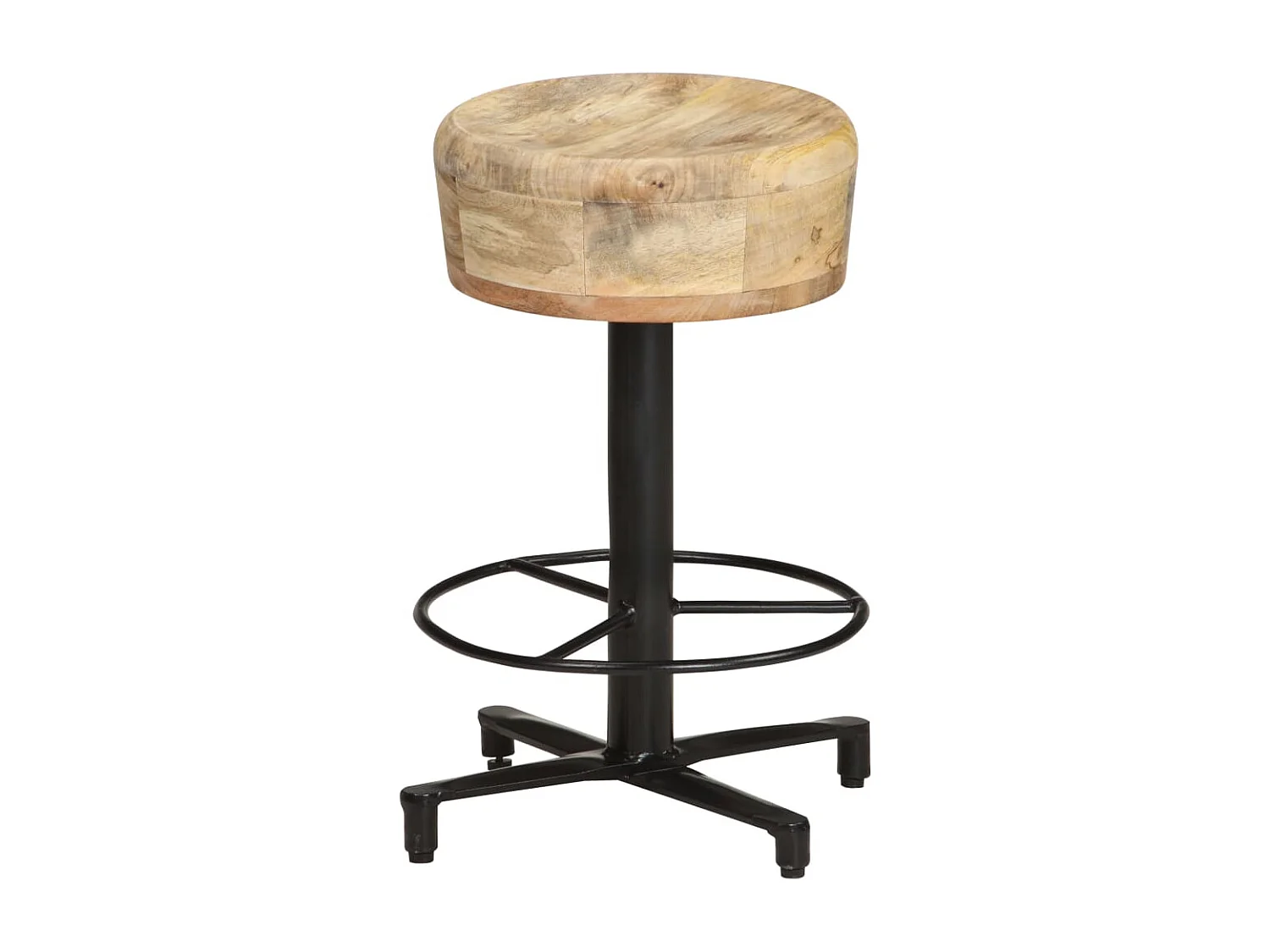 Sgabelli da Bar 2 pz 52 cm in Legno Massello di Mango
