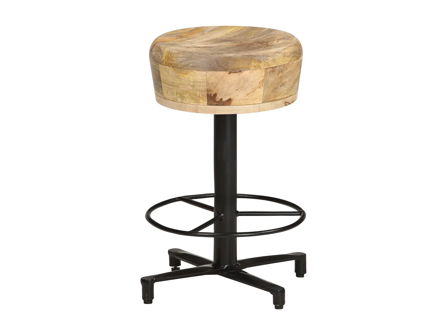 Sgabelli da Bar 2 pz 52 cm in Legno Massello di Mango