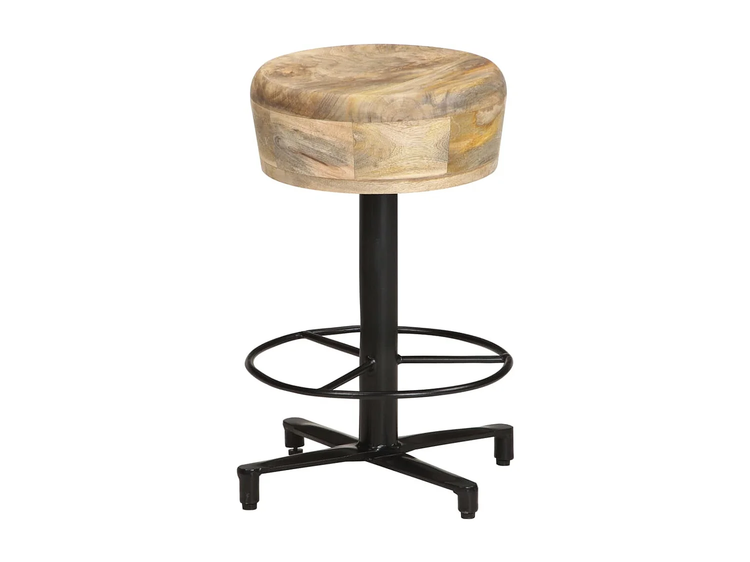 Sgabelli da Bar 2 pz 52 cm in Legno Massello di Mango