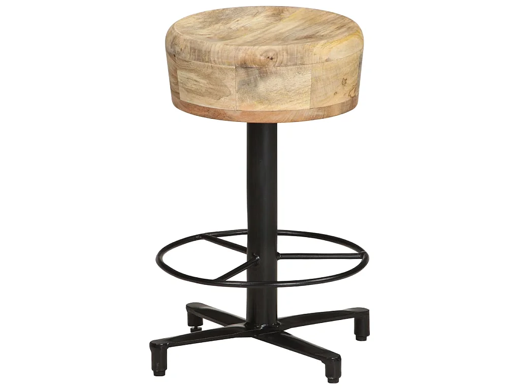 Sgabelli da Bar 2 pz 52 cm in Legno Massello di Mango