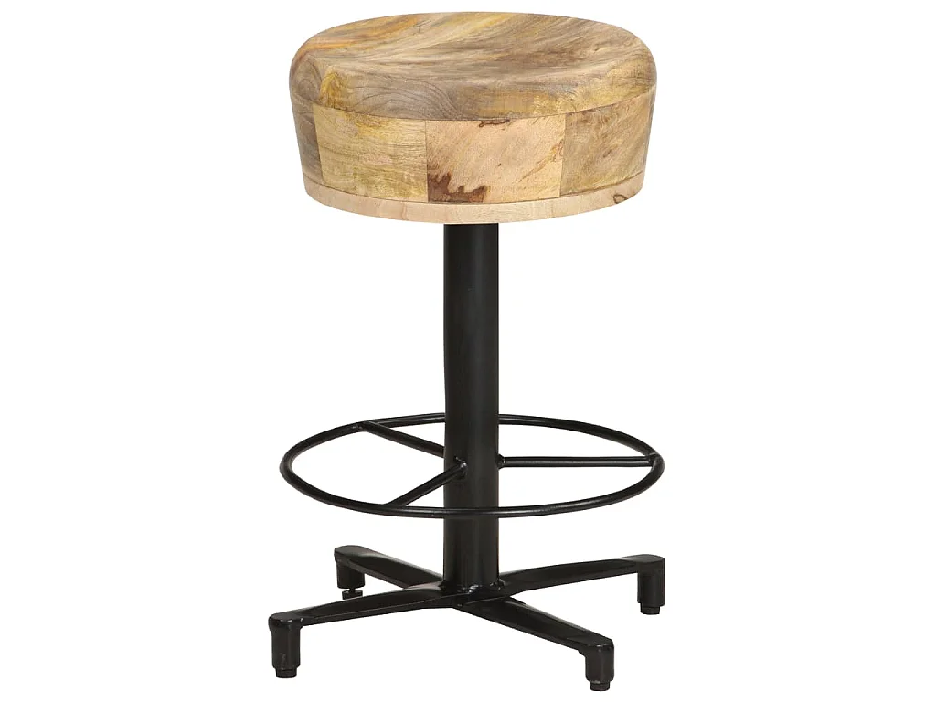 Sgabelli da Bar 2 pz 52 cm in Legno Massello di Mango