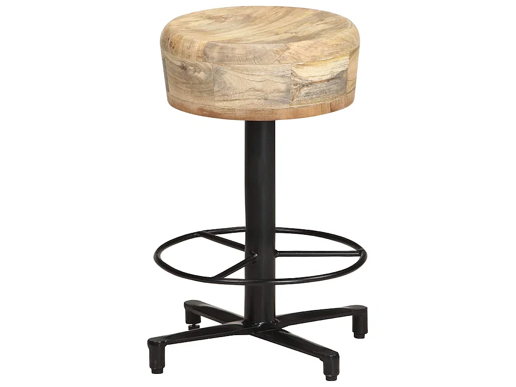 Tabourets de bar lot de 2 52 cm bois de manguier massif