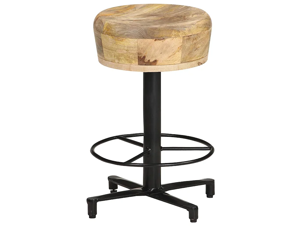 Tabourets de bar lot de 2 52 cm bois de manguier massif