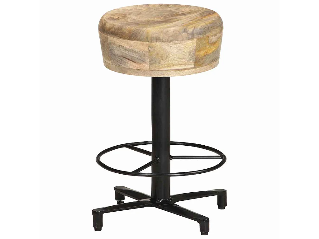 Tabourets de bar lot de 2 52 cm bois de manguier massif