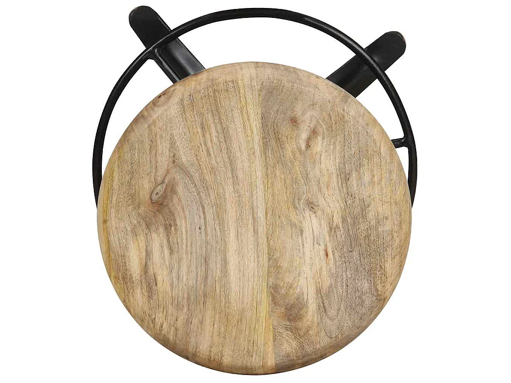 Sgabelli da Bar 2 pz 52 cm in Legno Massello di Mango