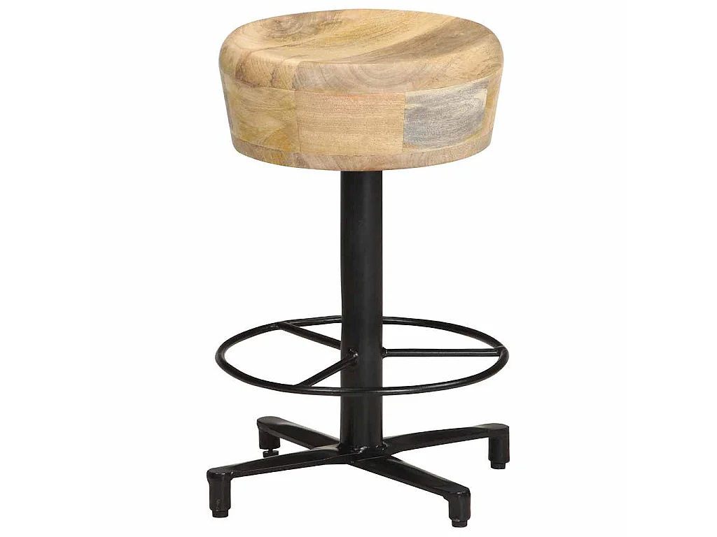 Tabourets de bar lot de 2 52 cm bois de manguier massif