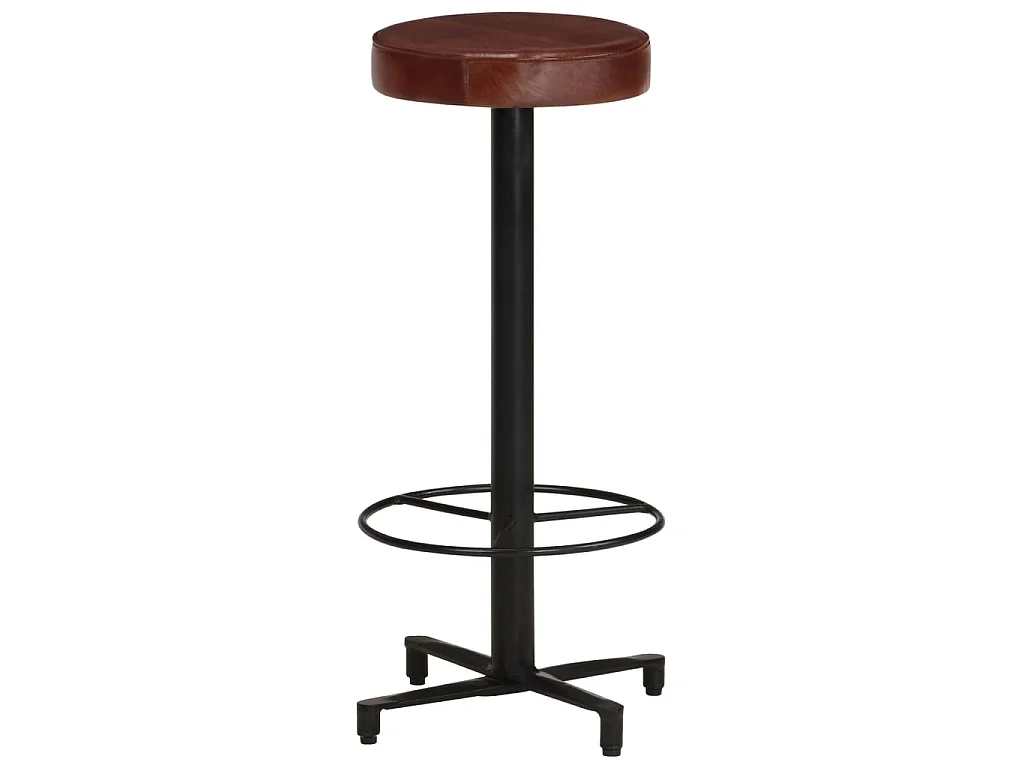 Tabourets de bar lot de 2 76 cm cuir véritable