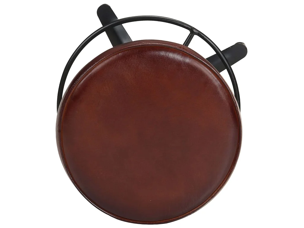 Tabourets de bar lot de 2 76 cm cuir véritable