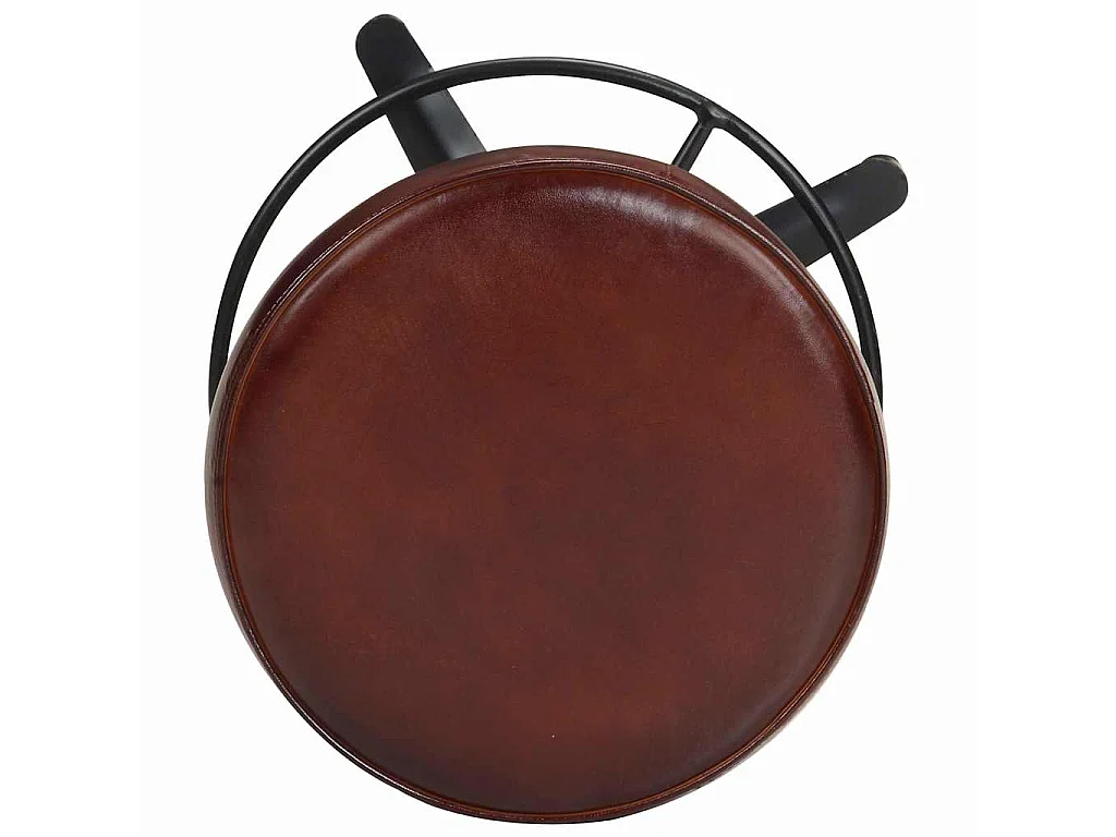 Tabourets de bar lot de 2 76 cm cuir véritable