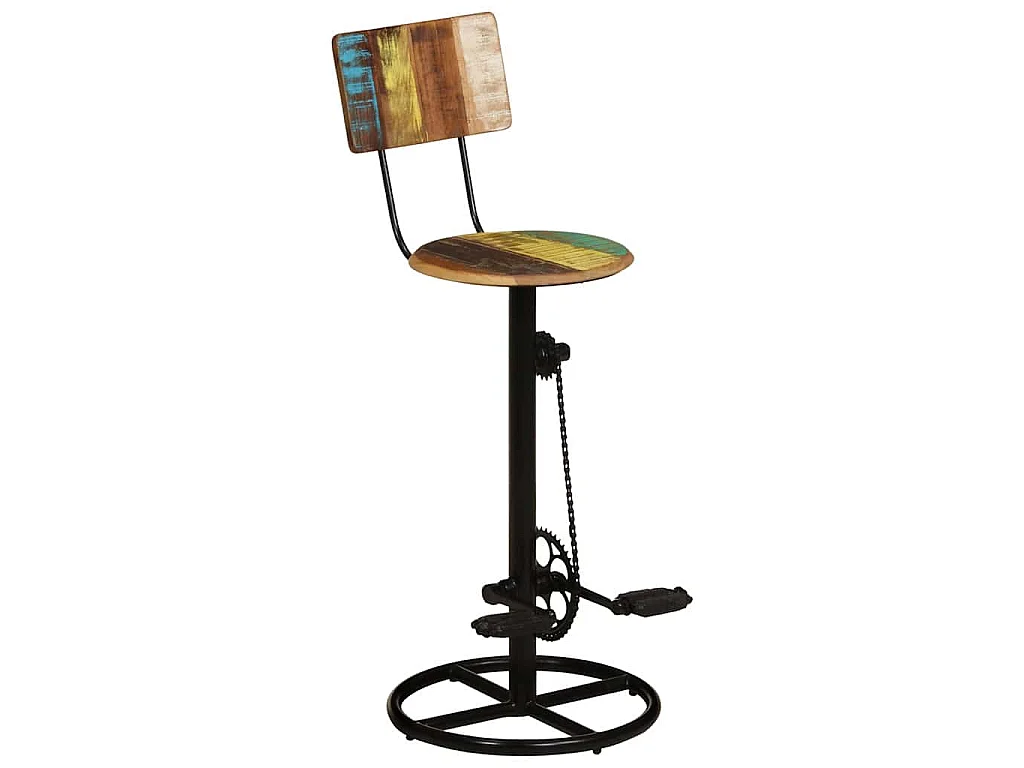 Tabourets de bar lot de 2 bois de récupération massif