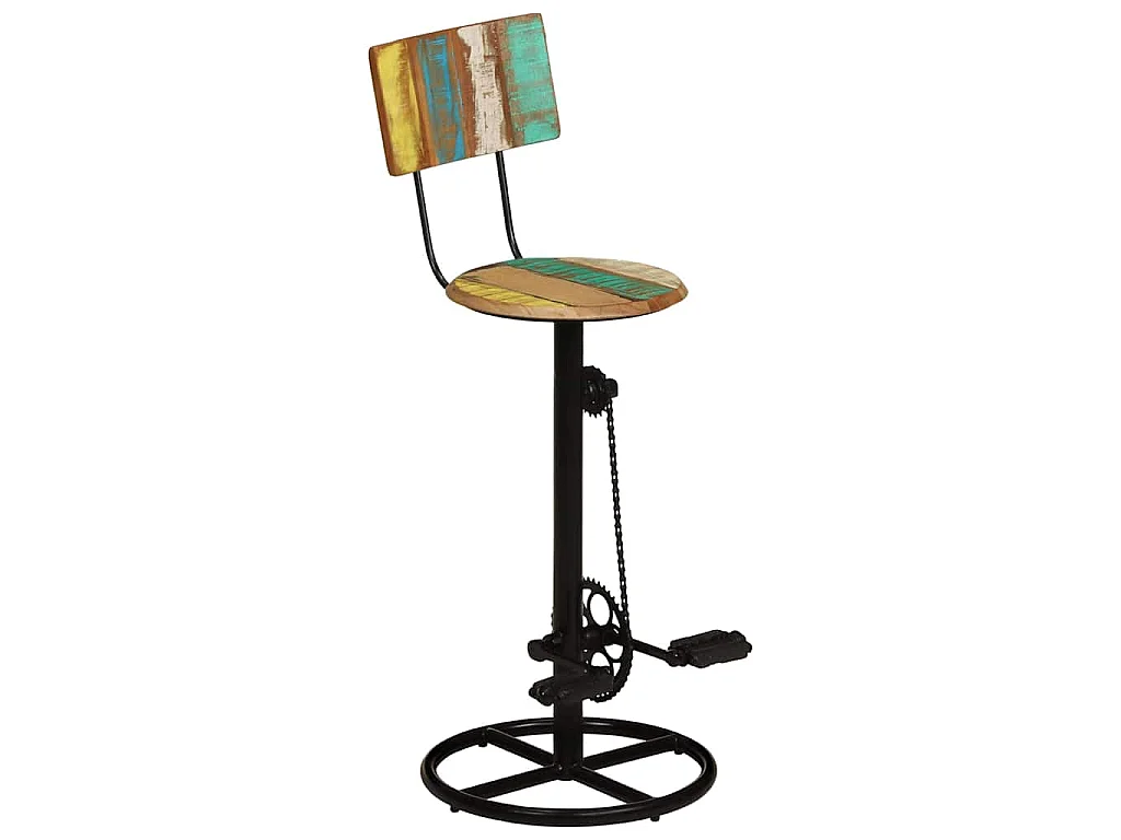 Tabourets de bar lot de 2 bois de récupération massif