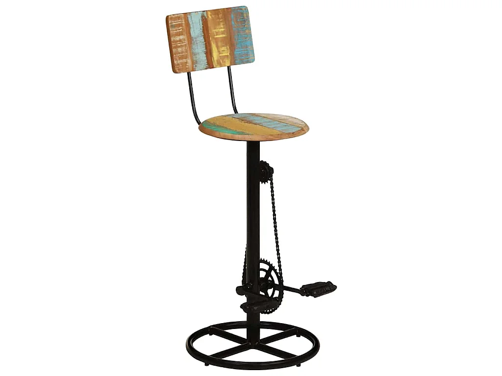 Tabourets de bar lot de 2 bois de récupération massif