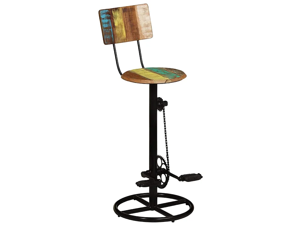 Tabourets de bar lot de 2 bois de récupération massif