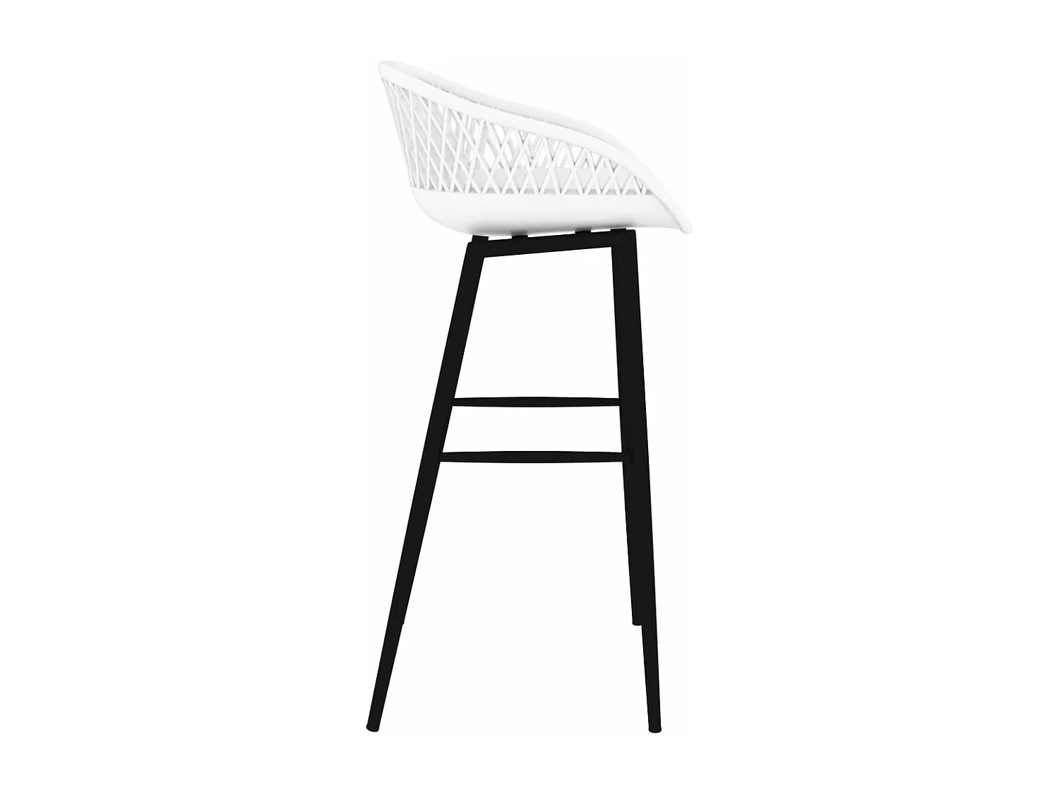 Chaises de bar lot de 4 blanc