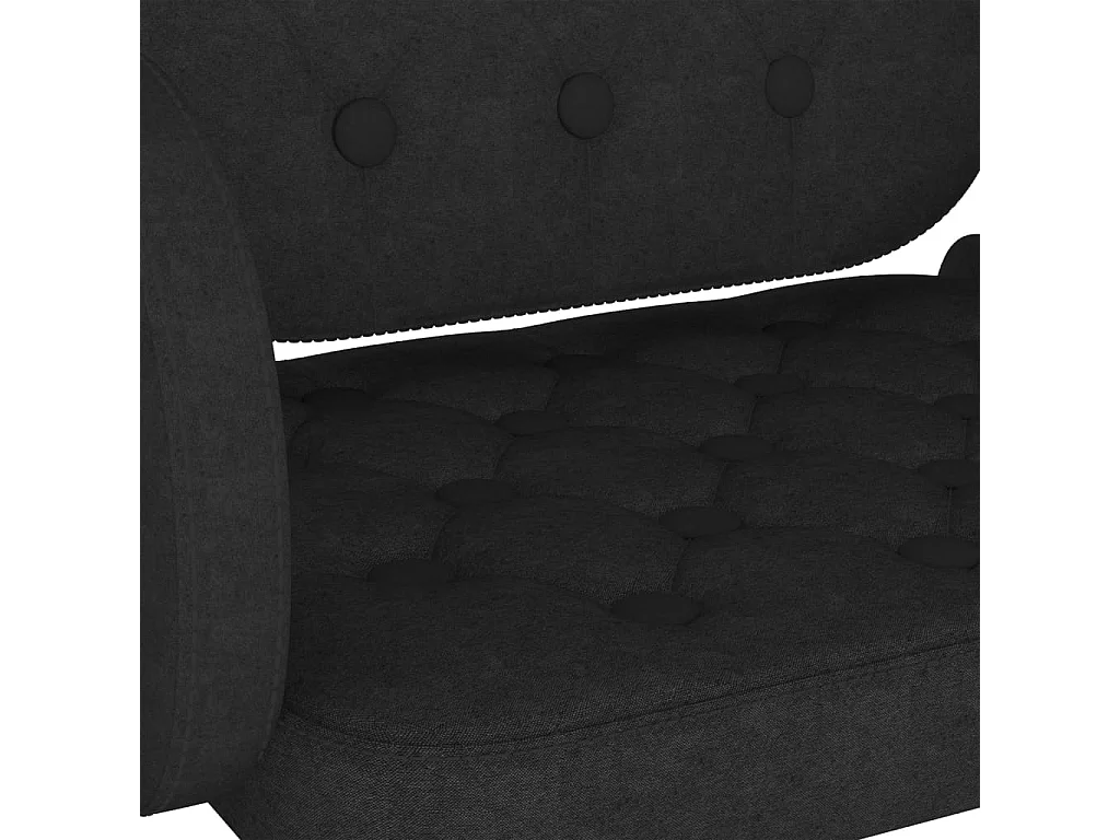 Tabourets de bar lot de 2 noir tissu
