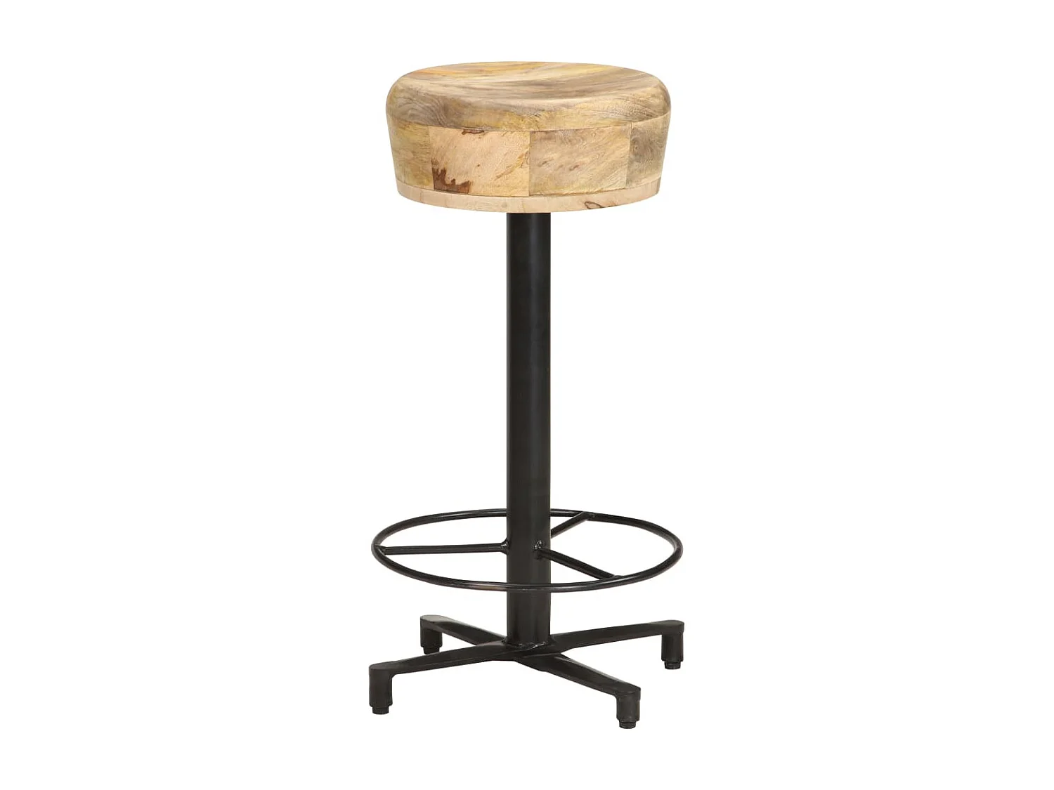 Tabourets de bar lot de 2 66 cm bois de manguier massif