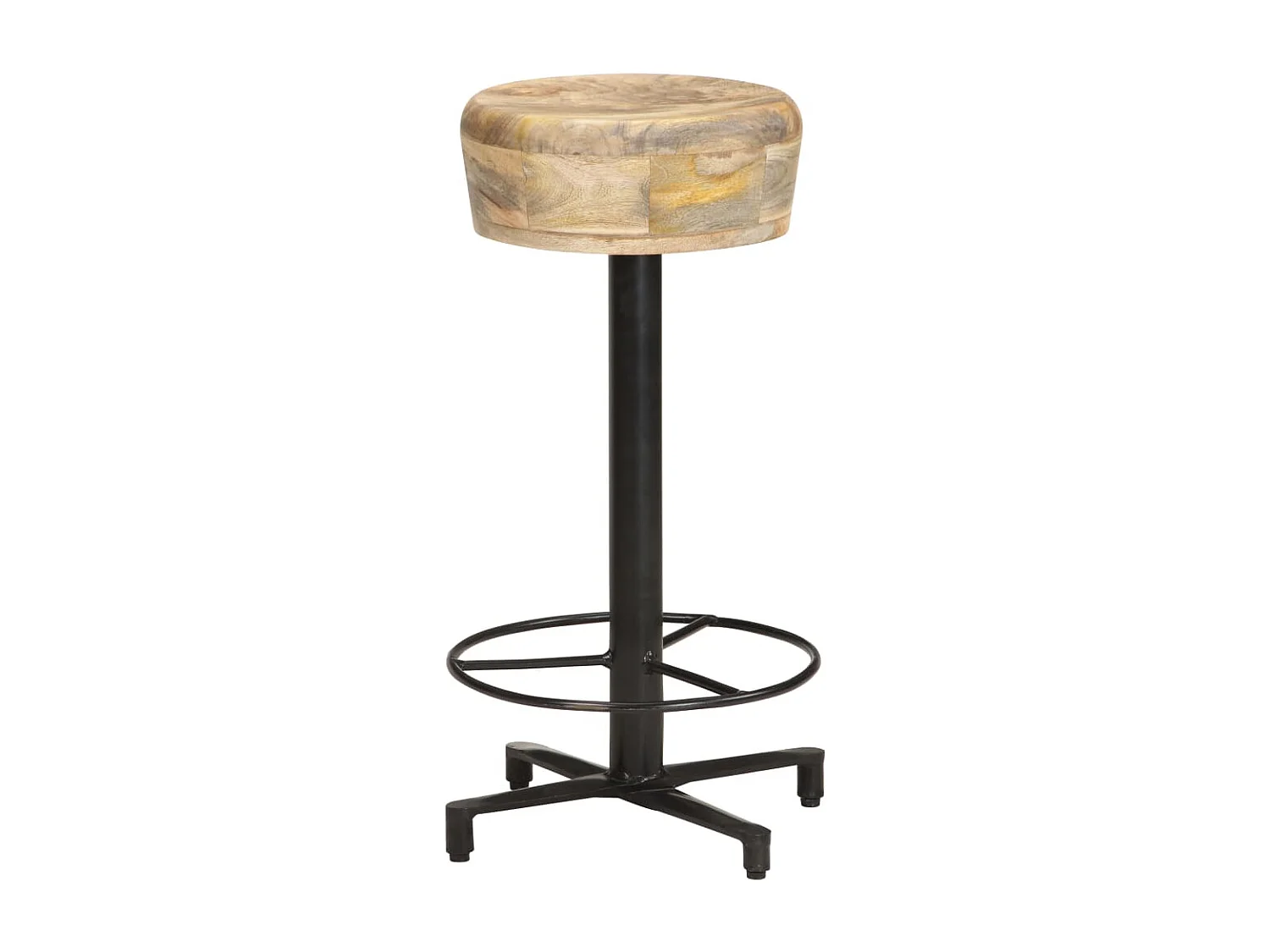 Barkrukken 2 st 66 cm massief mangohout