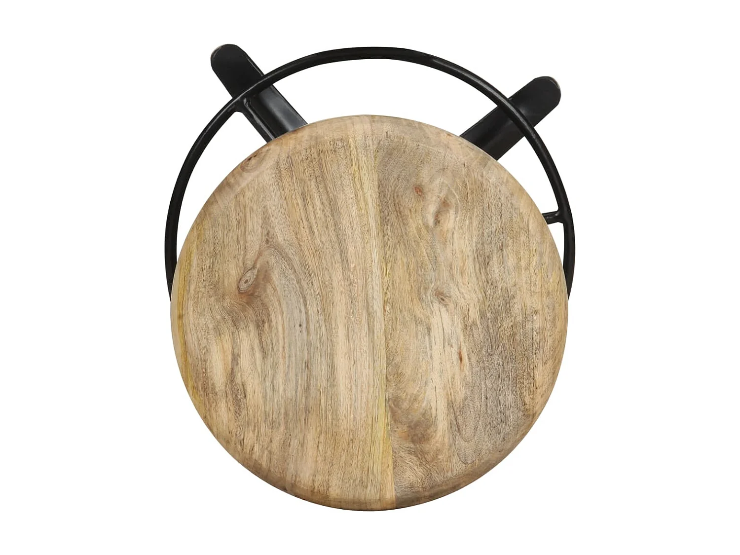 Barkrukken 2 st 66 cm massief mangohout