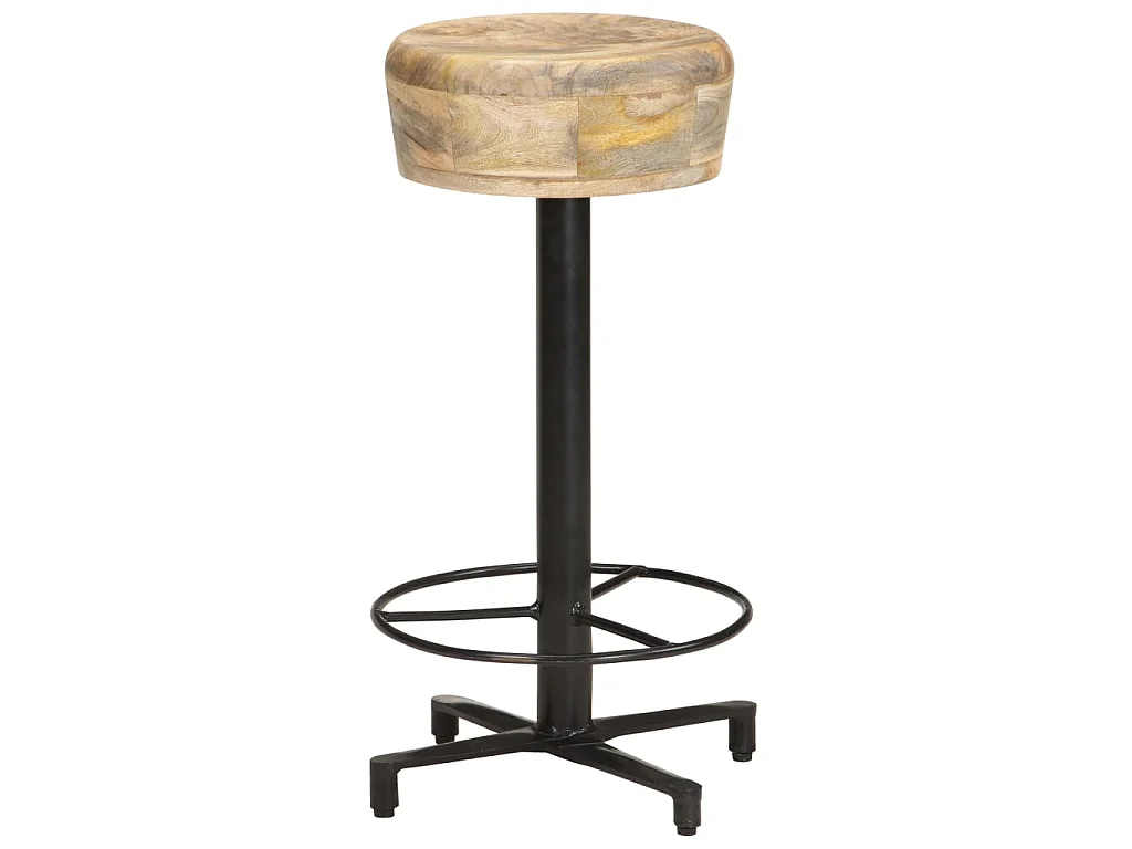 Barkrukken 2 st 66 cm massief mangohout