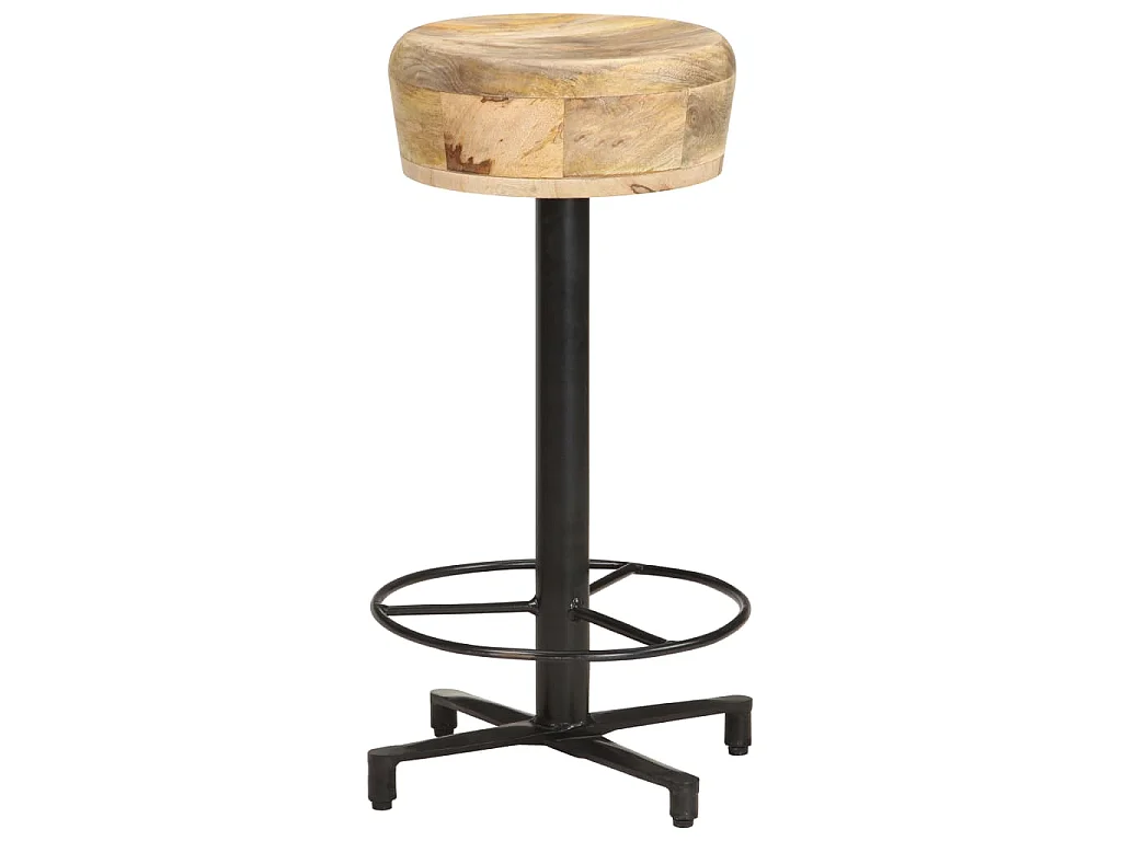 Barkrukken 2 st 66 cm massief mangohout