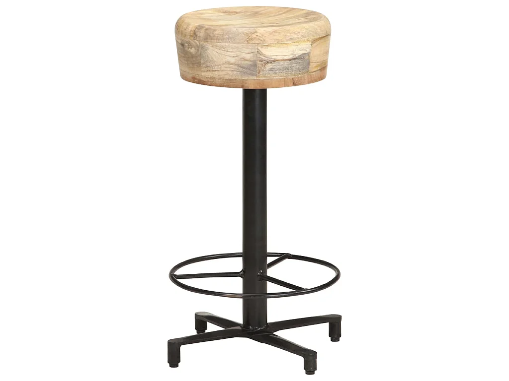 Barkrukken 2 st 66 cm massief mangohout