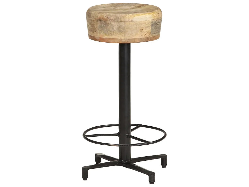 Barkrukken 2 st 66 cm massief mangohout
