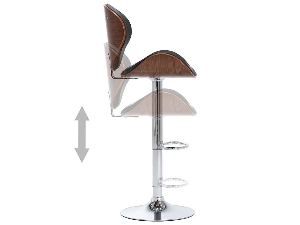 Barhocker Schwarz Kunstleder