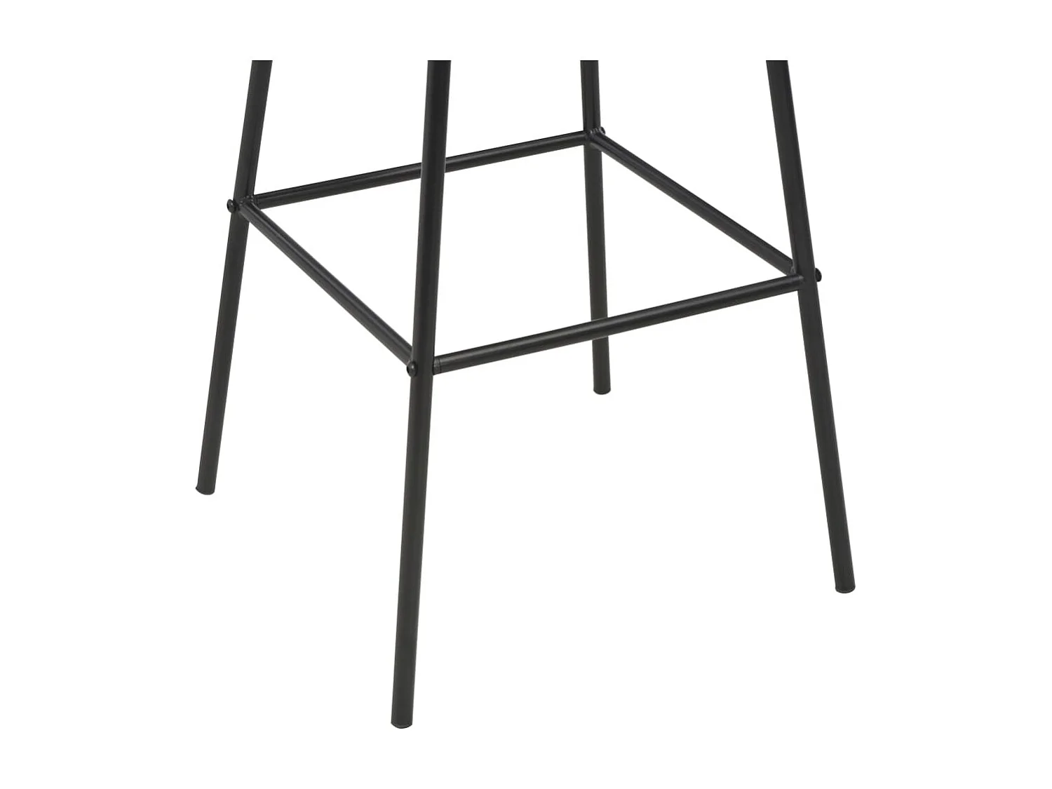 Tabourets de bar lot de 6 noir pinède solide et acier