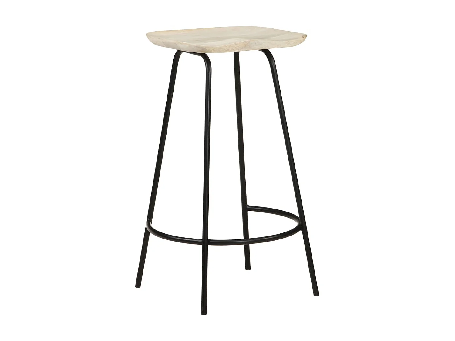 Bancos de bar 4 pcs madeira de mangueira maciça