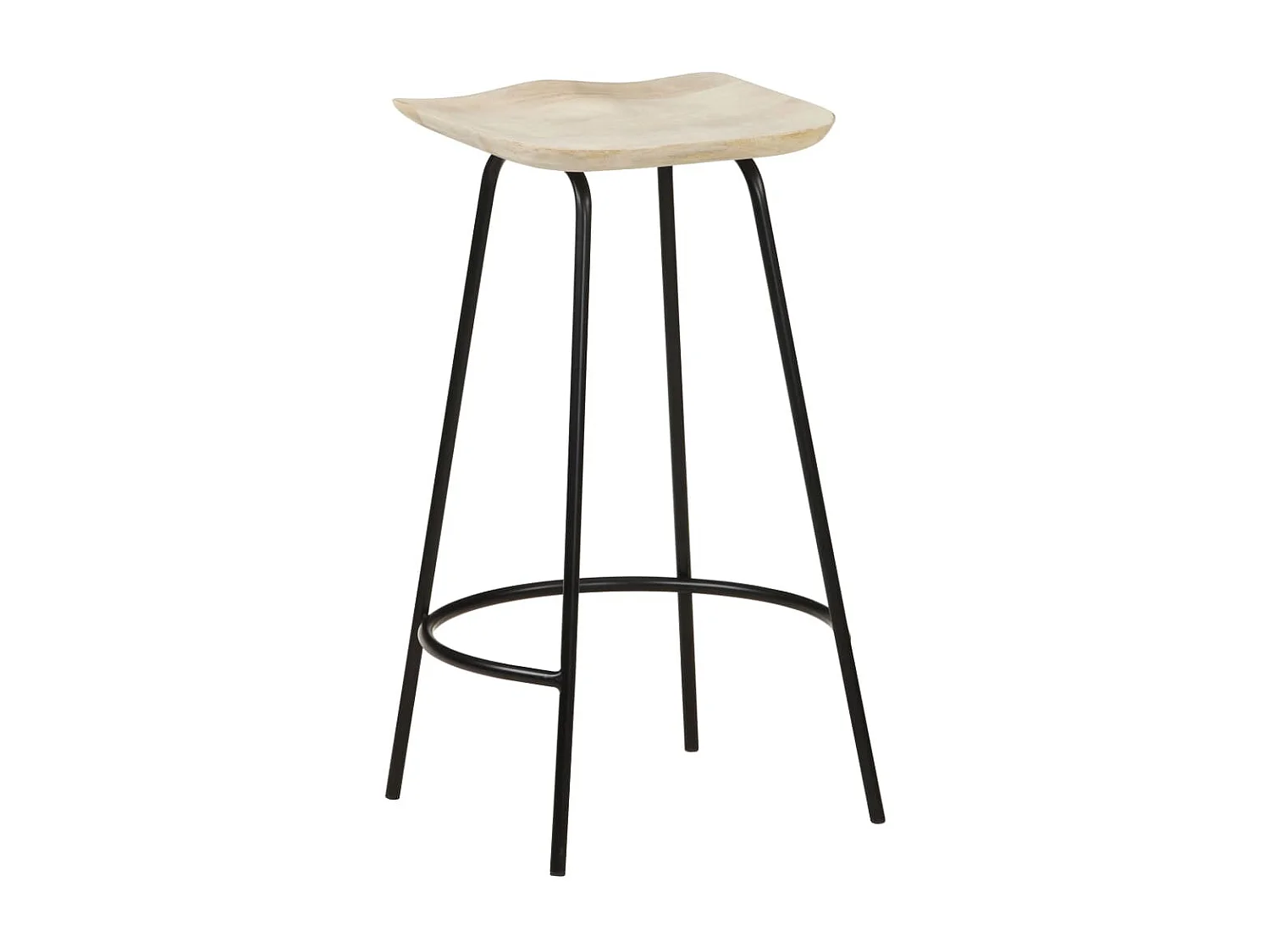 Bancos de bar 4 pcs madeira de mangueira maciça