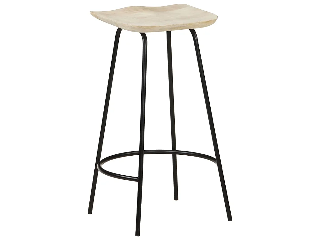 Taburetes de cocina 4 unidades madera maciza de mango