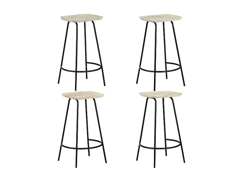 Barhocker 4 Stk. Mango Massivholz