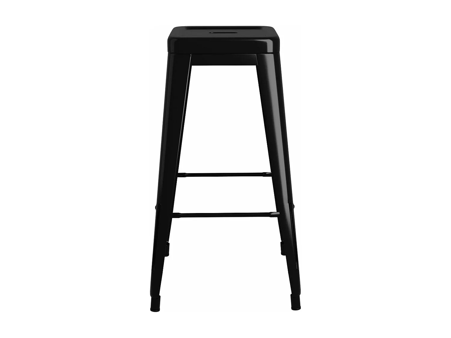 Barhocker Stapelbar 2 Stk. Schwarz Metall