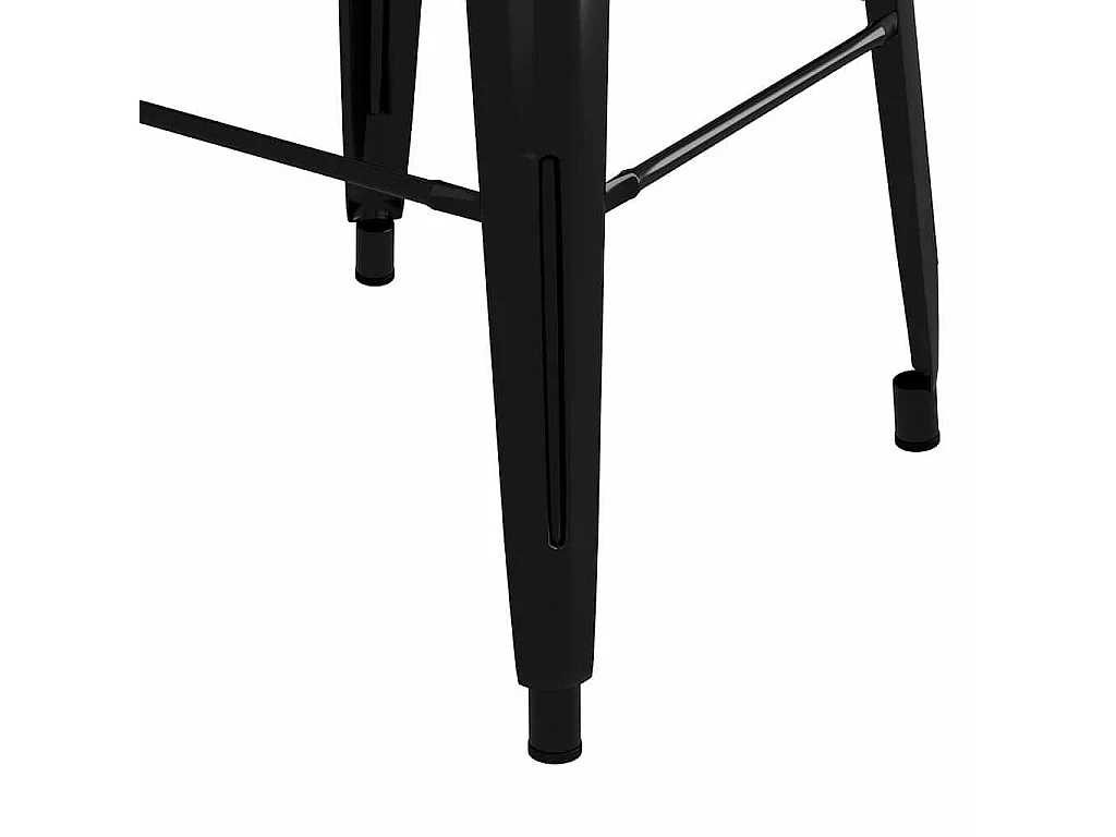 Bancos de bar empilháveis 2 pcs metal preto
