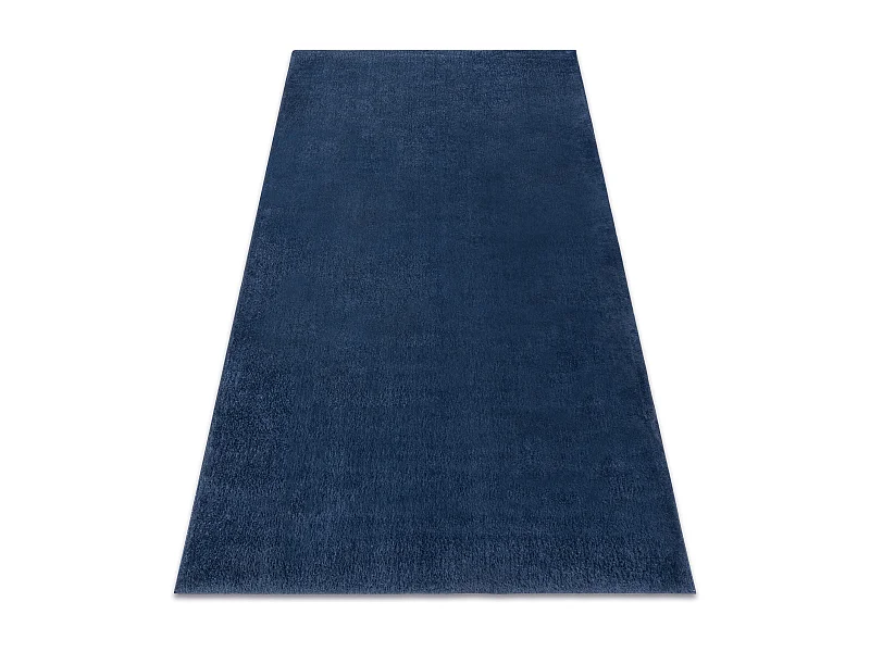 Tapis de lavage moderne LINDO bleu foncé, antidérapant, shaggy 80x150 cm