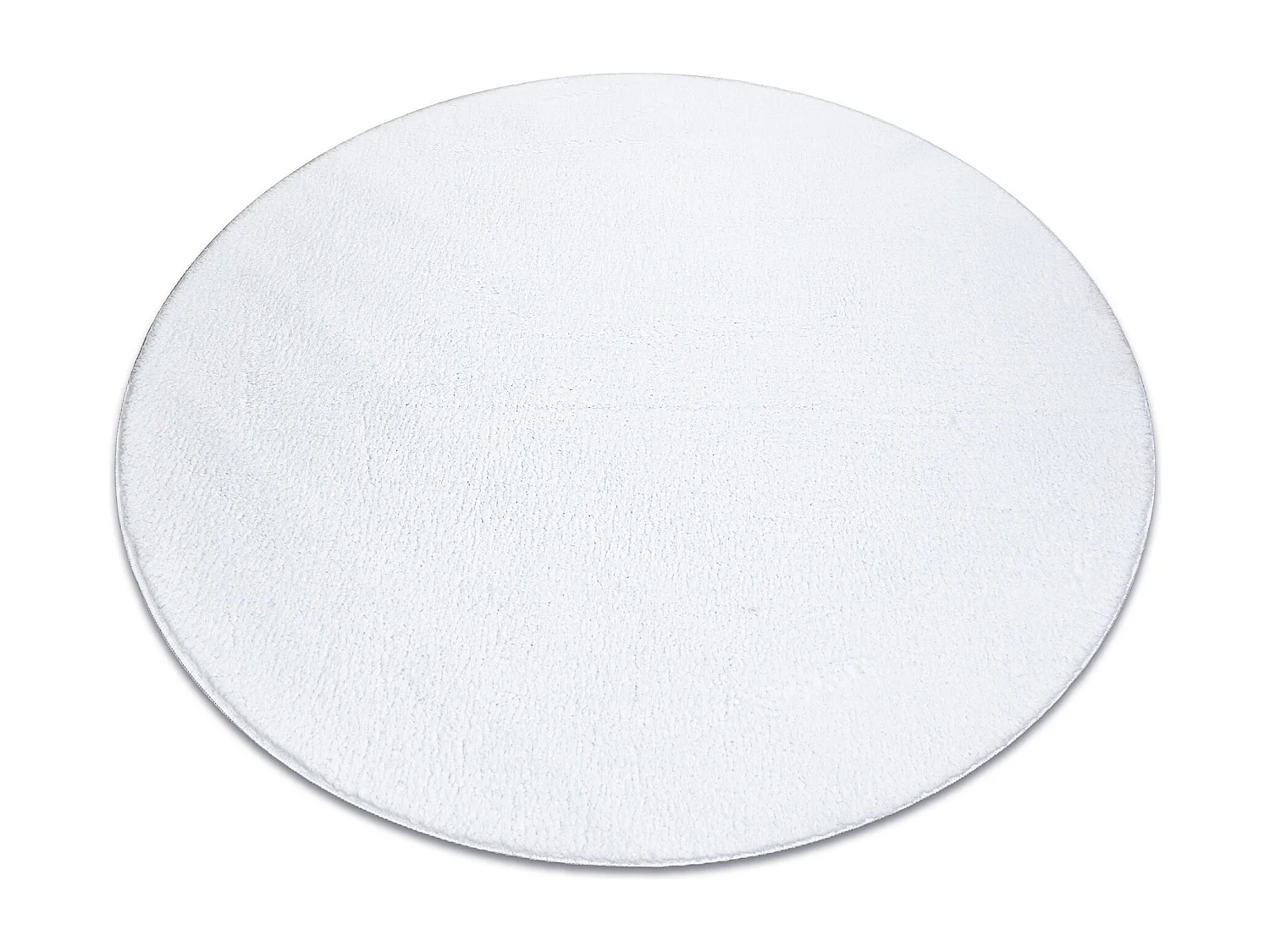 Tapis de lavage moderne LINDO cercle blanc, antidérapant, shaggy cercle 80 cm